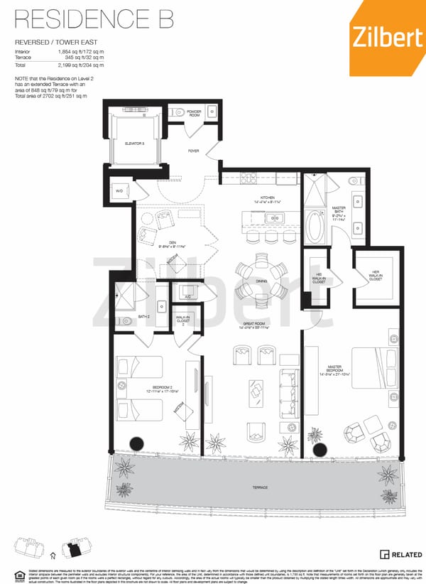 Marea Miami Beach floorplan B-East