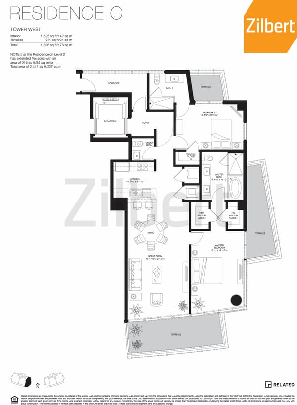 Marea Miami Beach floorplan C-West