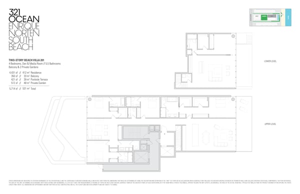 321 Ocean floorplan Villa_201