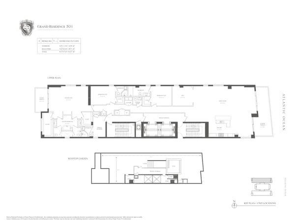 Ocean House South Beach floorplan 701
