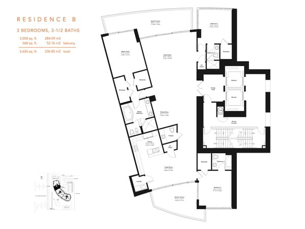 Floorplan B, Murano Grande unit 2703