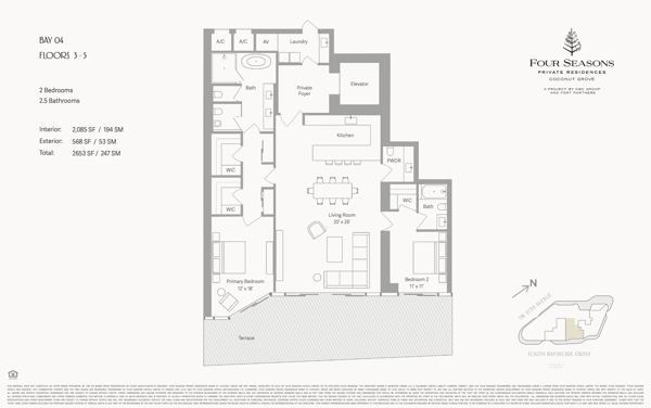 Four Seasons Residences Coconut Grove floorplan 04 FL 3-5