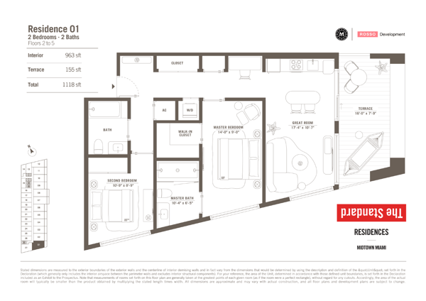 The Standard Residences Midtown floorplan 01 FL 2-5