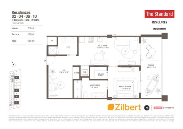 The Standard Residences Midtown floorplan 02 FL 2-5
