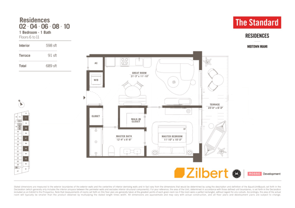 The Standard Residences Midtown floorplan 04 FL 6-11