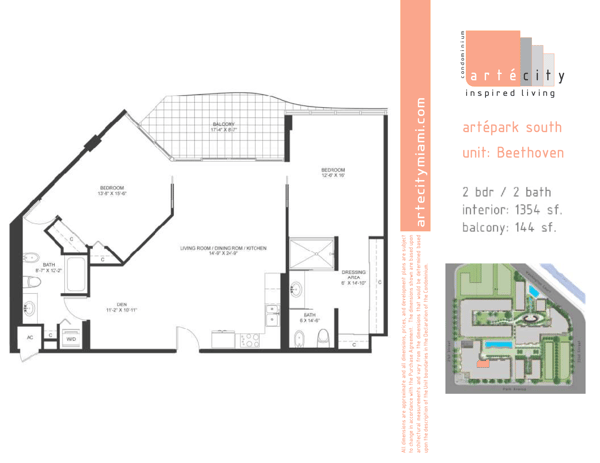 Artepark South floorplan Beethoven