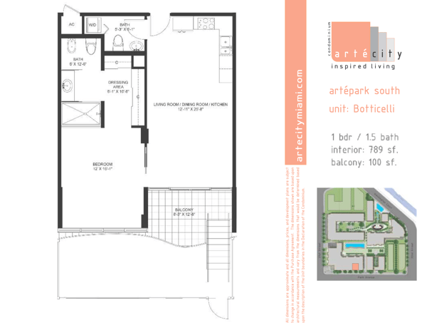 Artepark South floorplan Botticelli