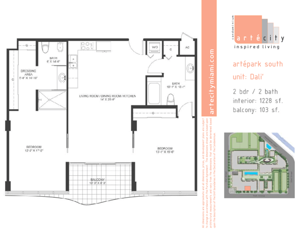 Artepark South floorplan Dali