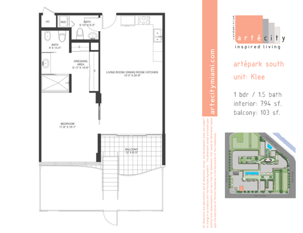 Artepark South floorplan Klee