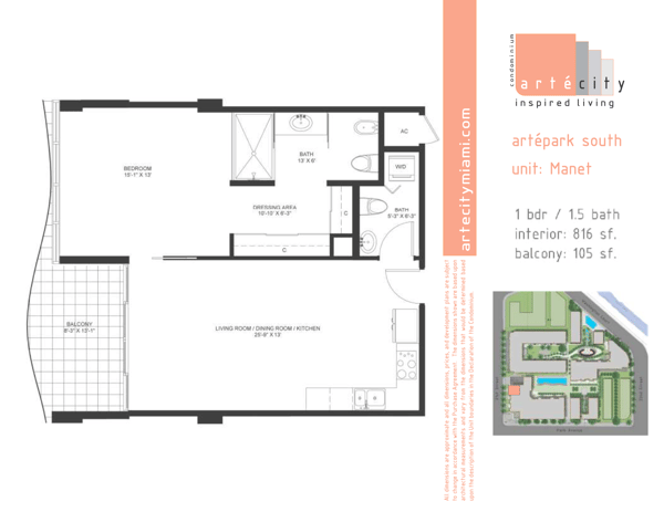Artepark South floorplan Manet