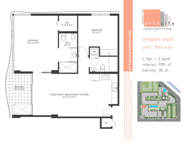 Artepark South floorplan Matisse