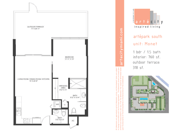 Artepark South floorplan Monet