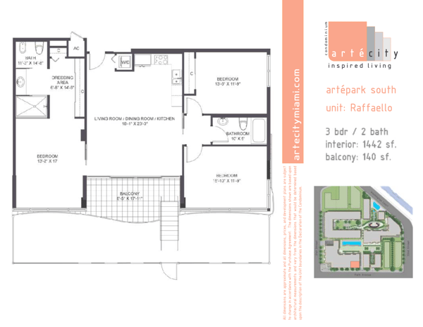 Artepark South floorplan Raffaello