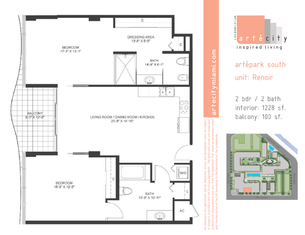 Artepark South floorplan Renoir