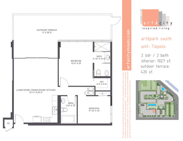 Artepark South floorplan Tiepolo