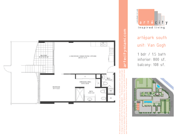 Artepark South floorplan Van Gogh