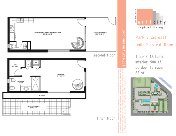 Artepark South floorplan Mies v.d. Rohe