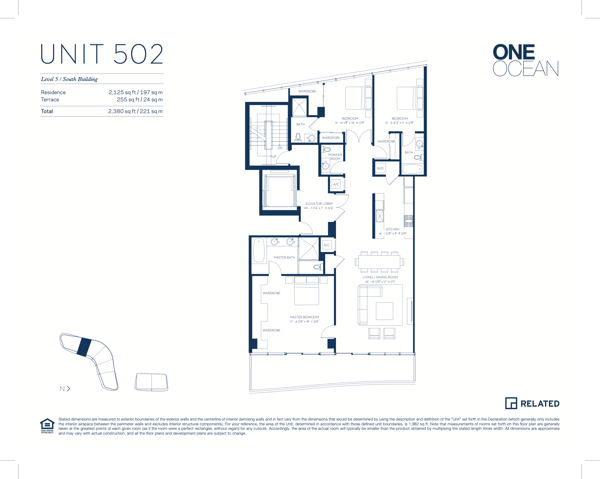One Ocean South Beach floorplan 502