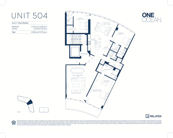 One Ocean South Beach floorplan 504