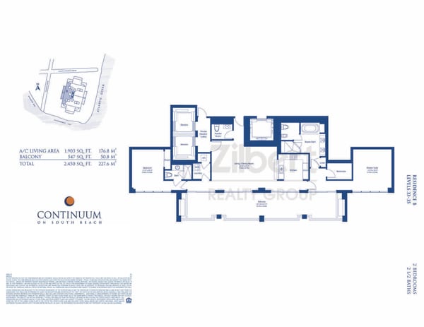 Continuum North Tower floorplan B