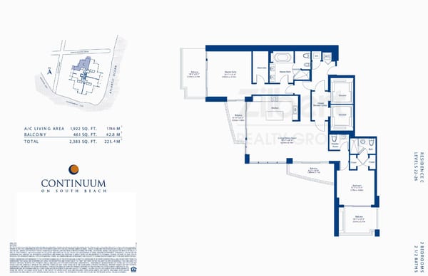 Continuum North Tower floorplan C-2
