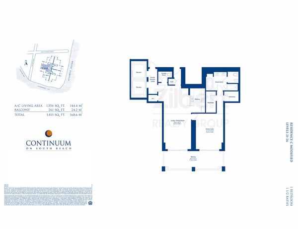 Continuum North Tower floorplan C-modified