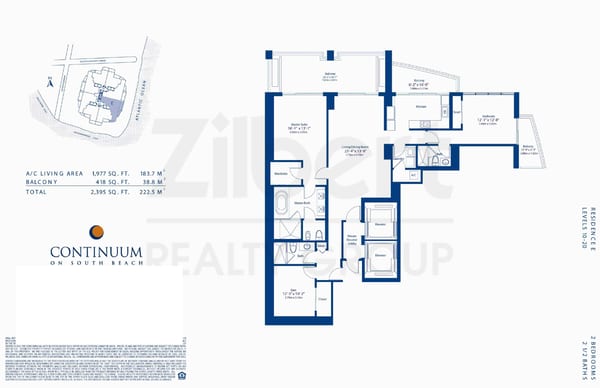 Continuum North Tower floorplan E