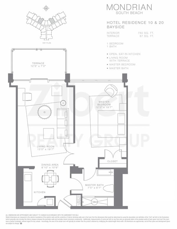 Mondrian South Beach floorplan 10