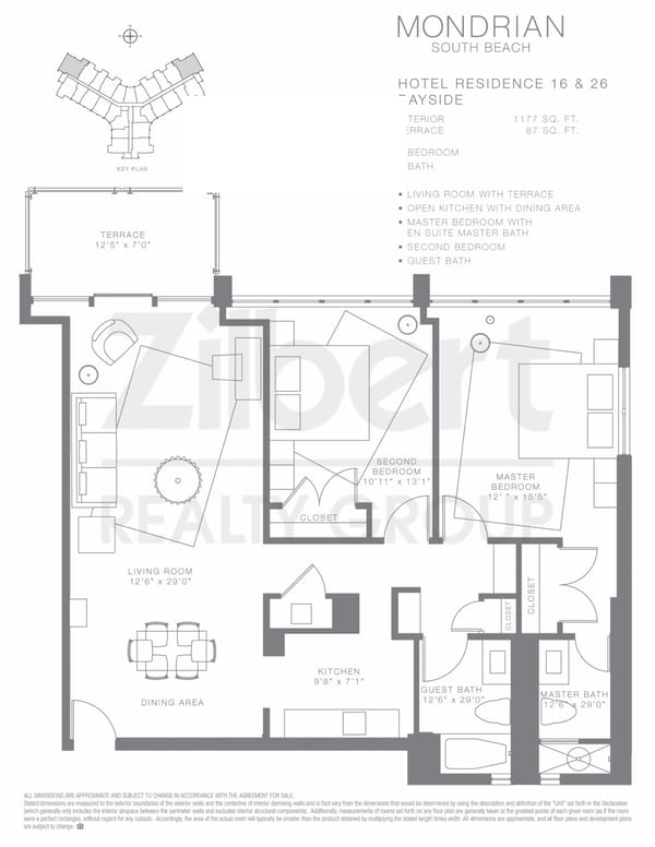 Mondrian South Beach floorplan 16