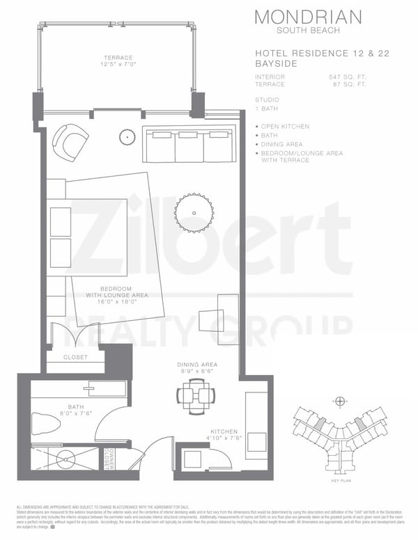Mondrian South Beach floorplan 22