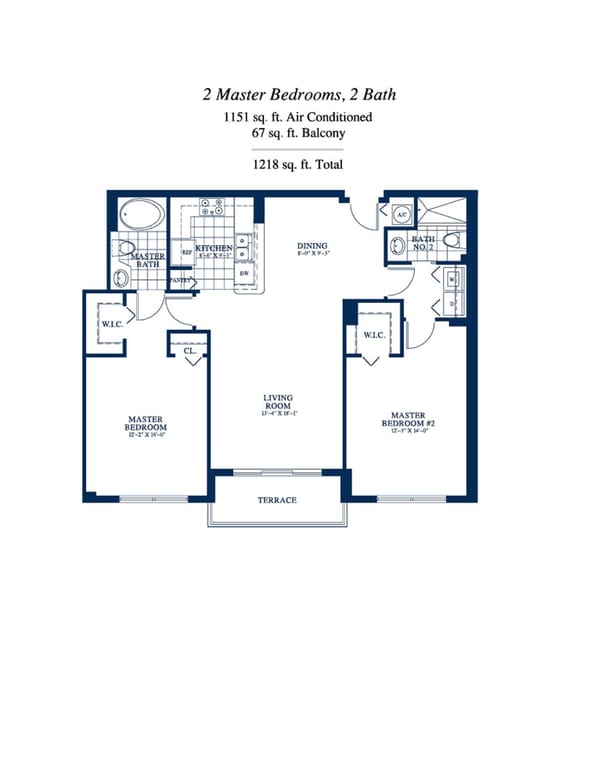 Floorplan TROPEZ, Yacht Club unit 2410