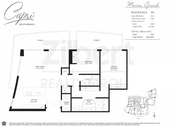 Capri South Beach - Marina Grande floorplan 05