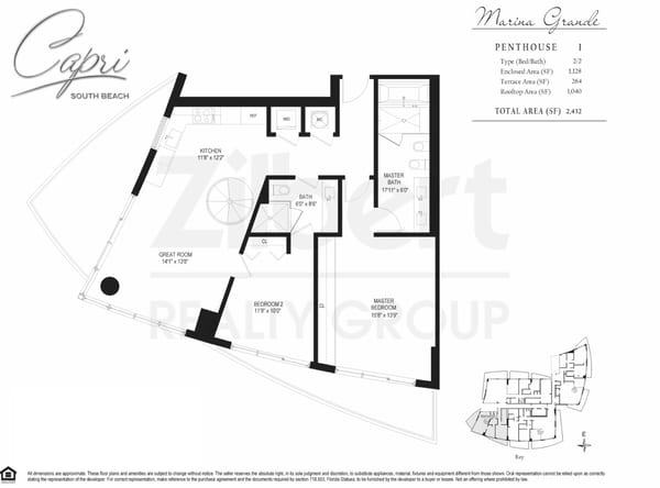 Capri South Beach - Marina Grande floorplan PH1