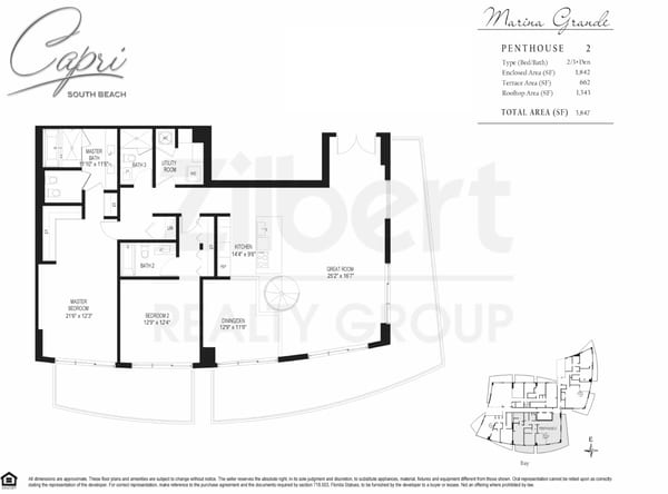 Capri South Beach - Marina Grande floorplan PH2