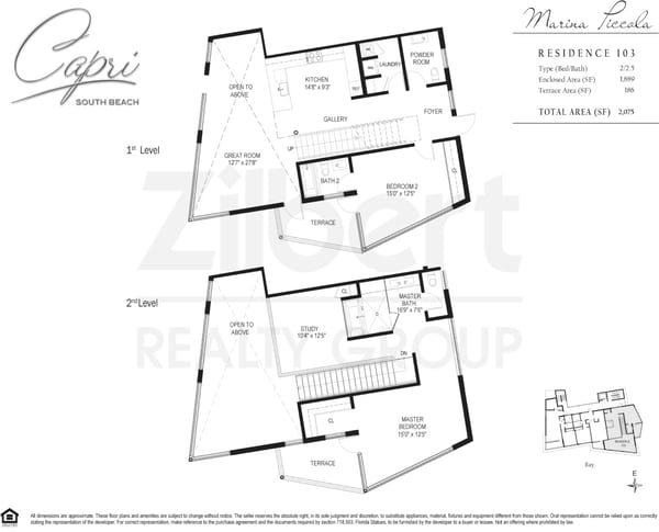 Capri South Beach - Marina Piccola floorplan 03